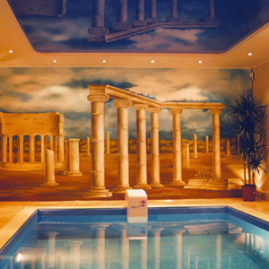Художественная роспись стен в бассейне