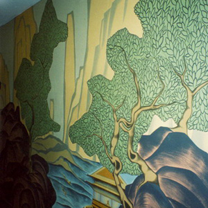 Роспись стен в холле, в прихожей, в коридоре